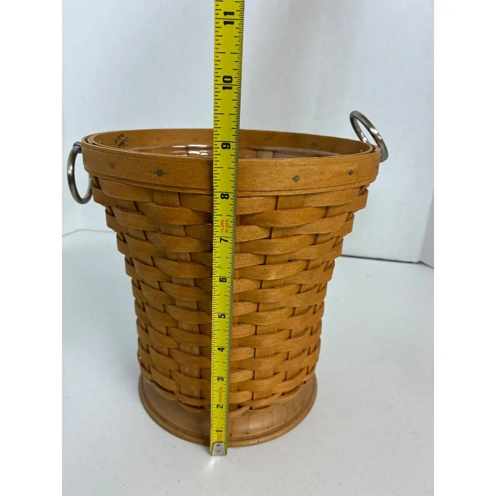 Longaberger Collectors Club Celebration Basket Signed Wood Base Ring Handles 9in